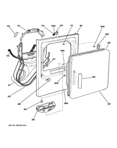 Front panel  door