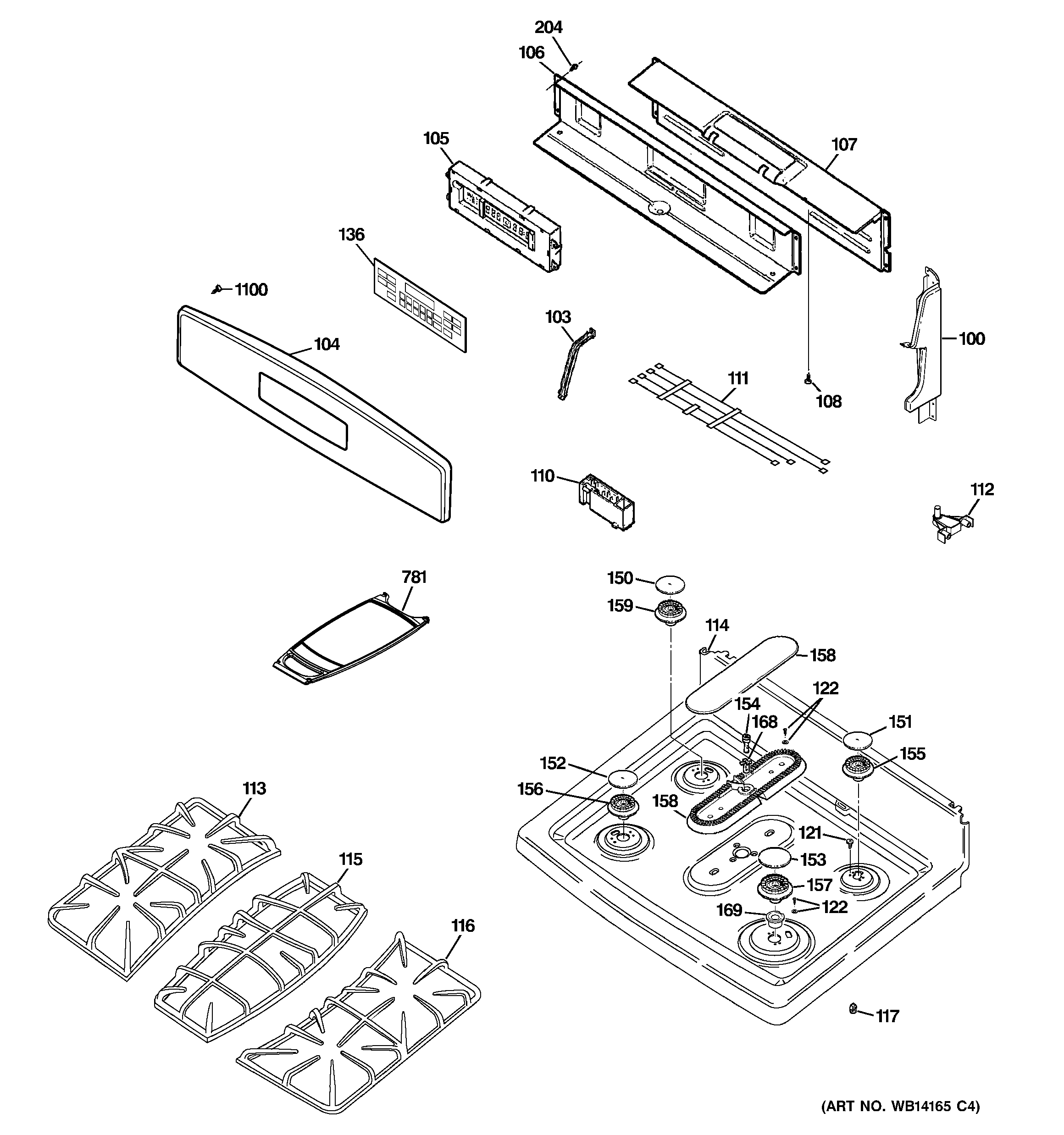 Control panel & cooktop