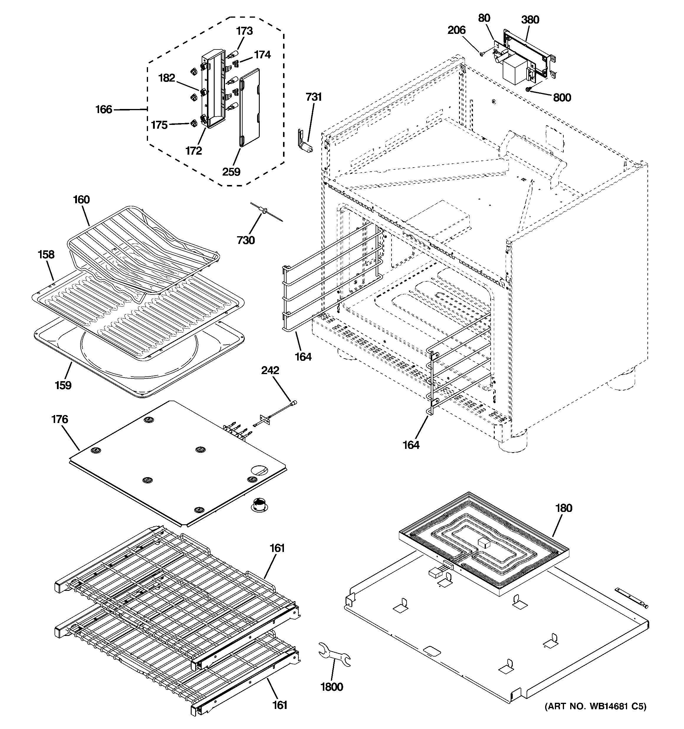 Oven cavity parts