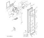 GE GSL22JGCBLS freezer door diagram