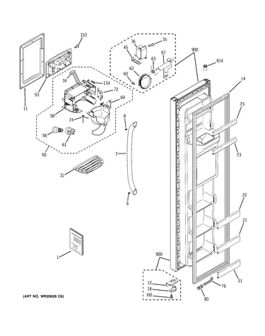 Freezer door