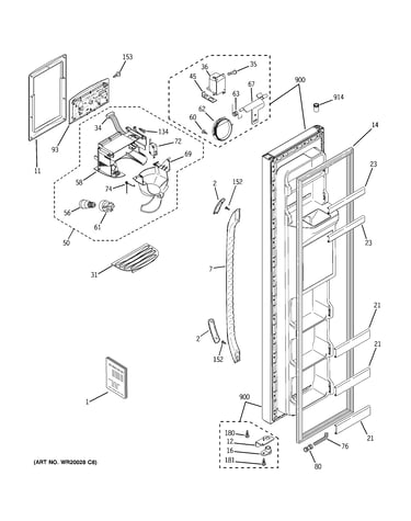 Freezer door