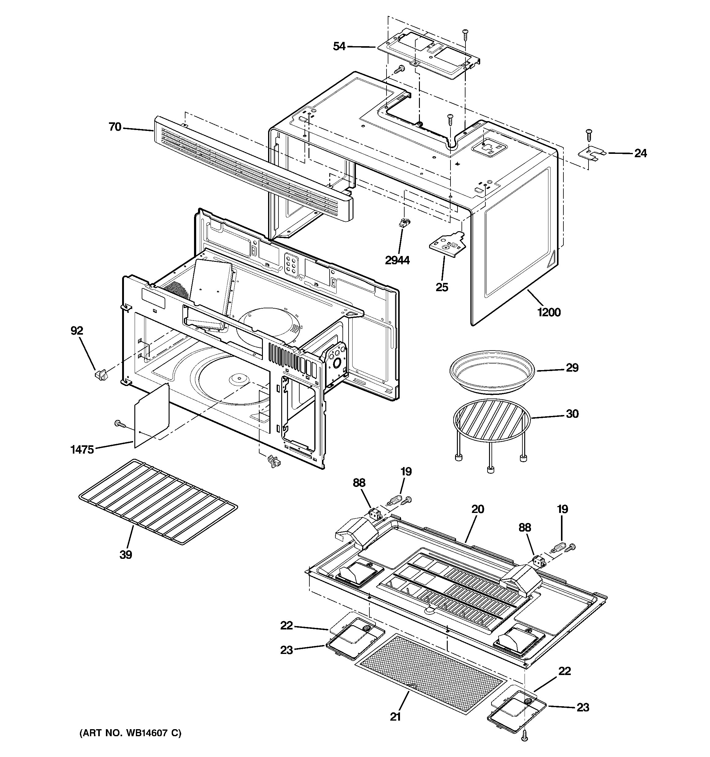 Oven cavity parts
