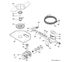 GE GDWF160V00SS motor-pump mechanism diagram