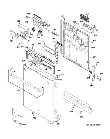 Escutcheon & door assembly
