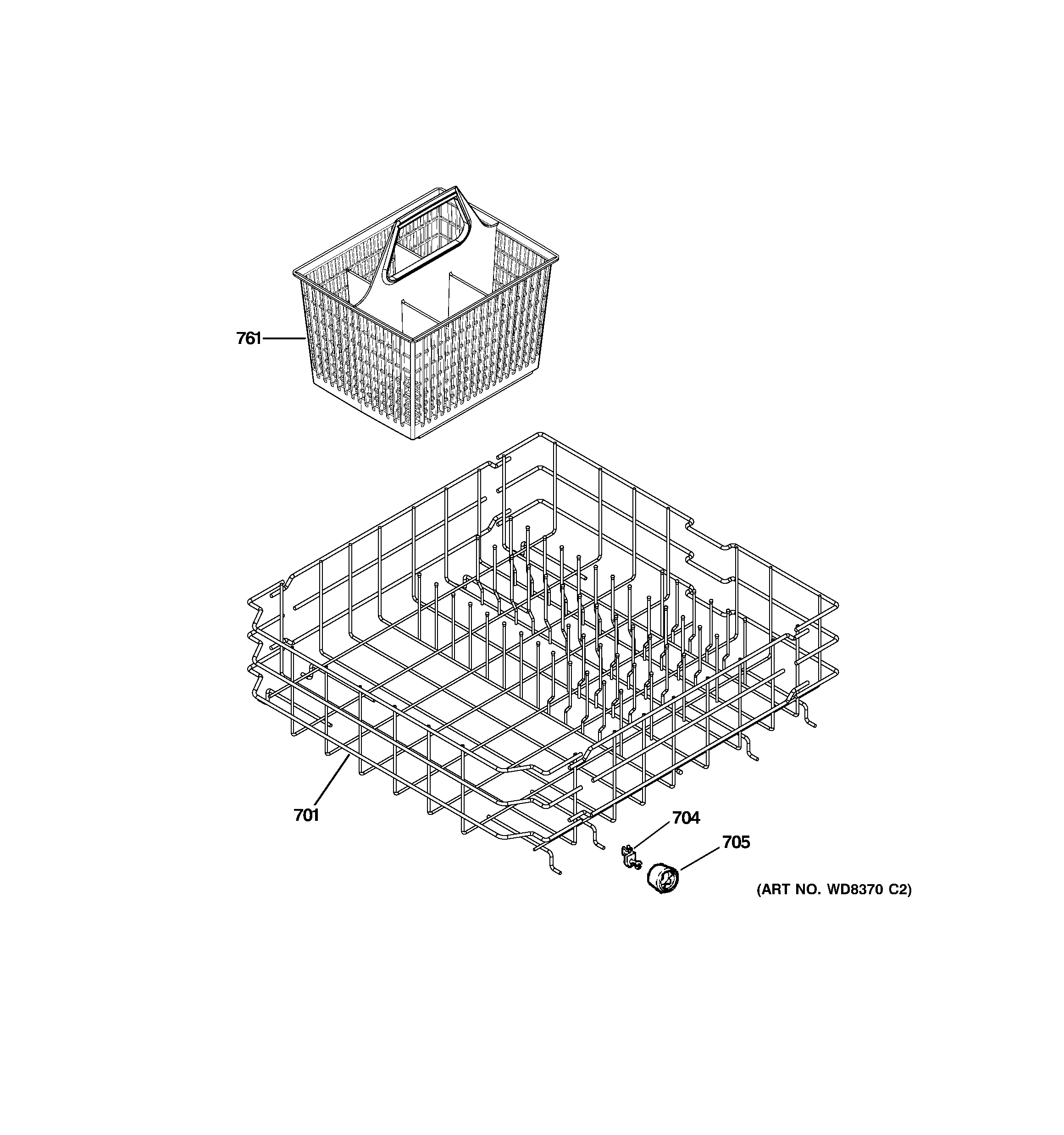Lower rack assembly
