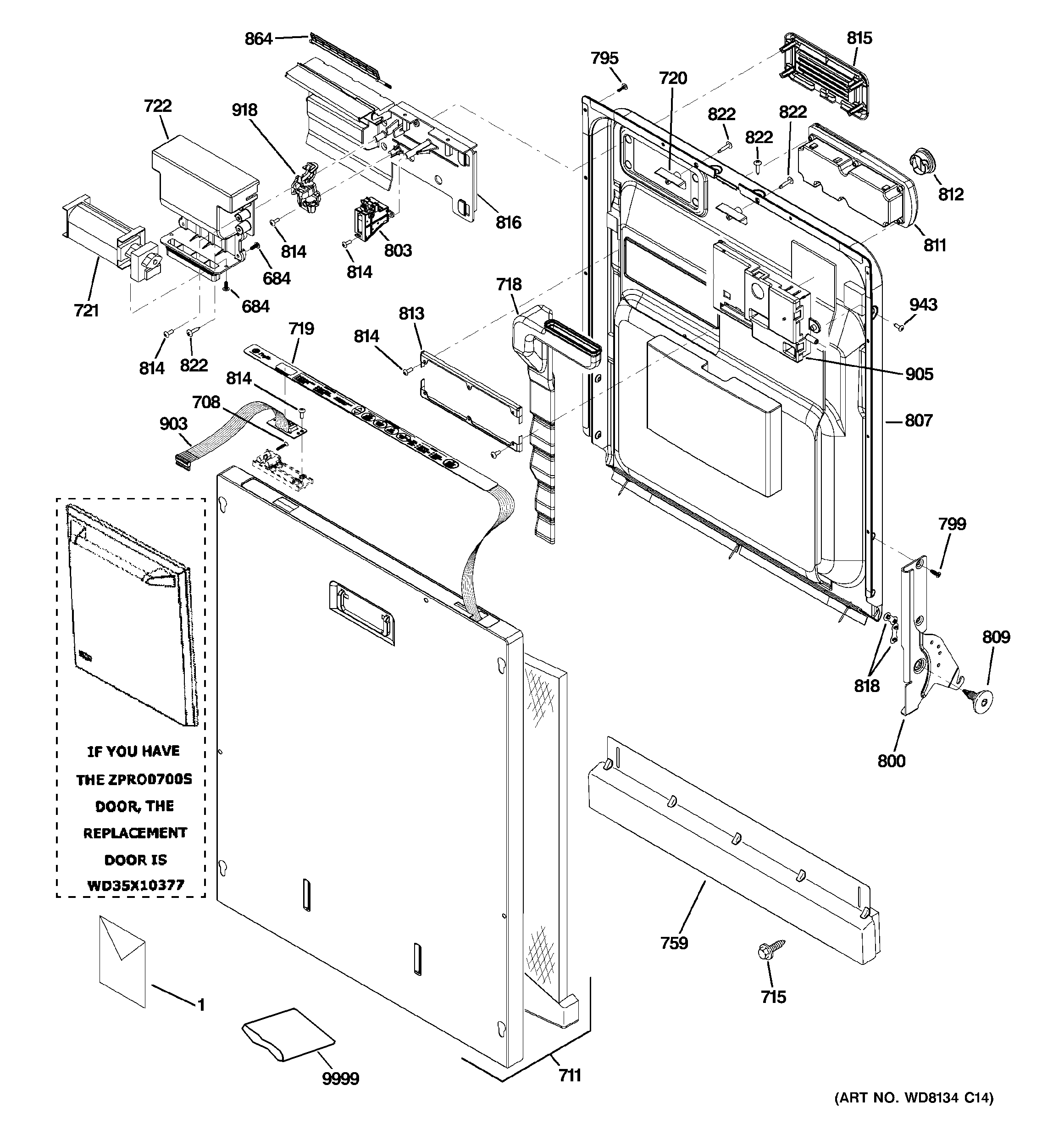 Escutcheon & door assembly