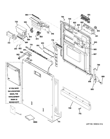 Escutcheon & door assembly