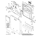 GE ZBD6900P30II escutcheon & door assembly diagram