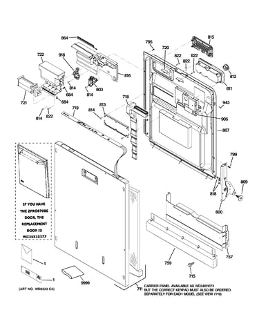 Escutcheon & door assembly