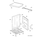 GE GTDS570GD0WW cabinet & top panel diagram