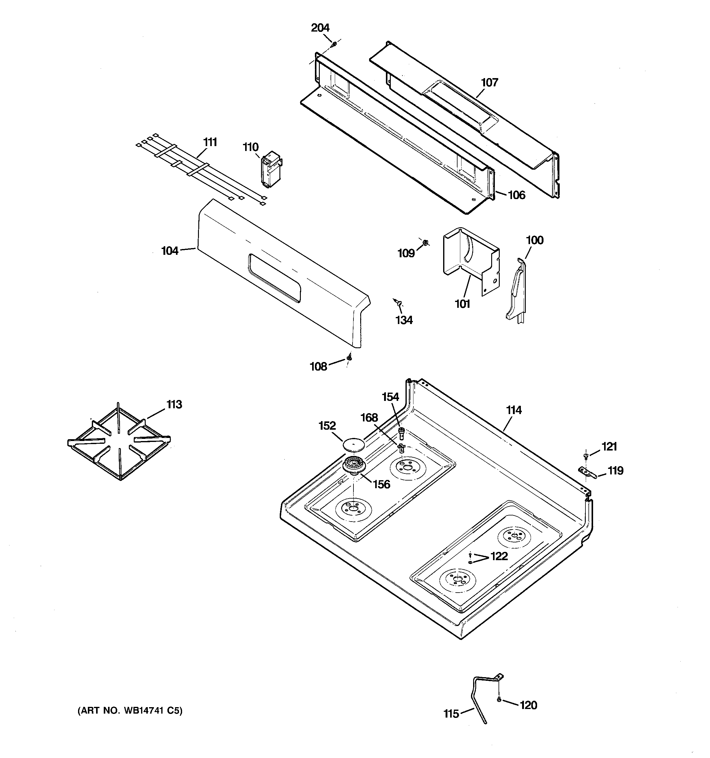 CONTROL PANEL & COOKTOP