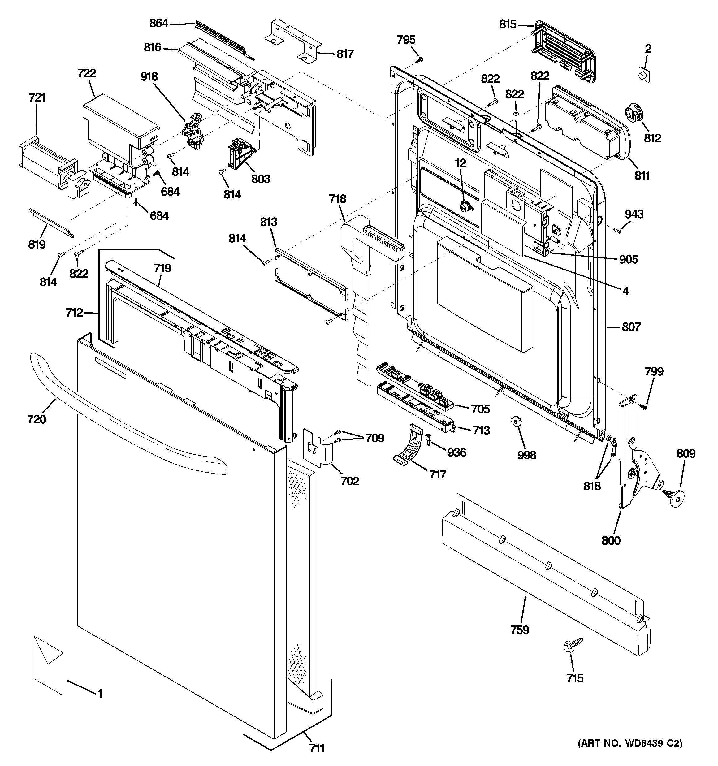 ESCUTCHEON & DOOR ASSEMBLY