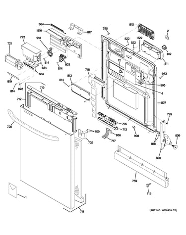 Escutcheon & door assembly