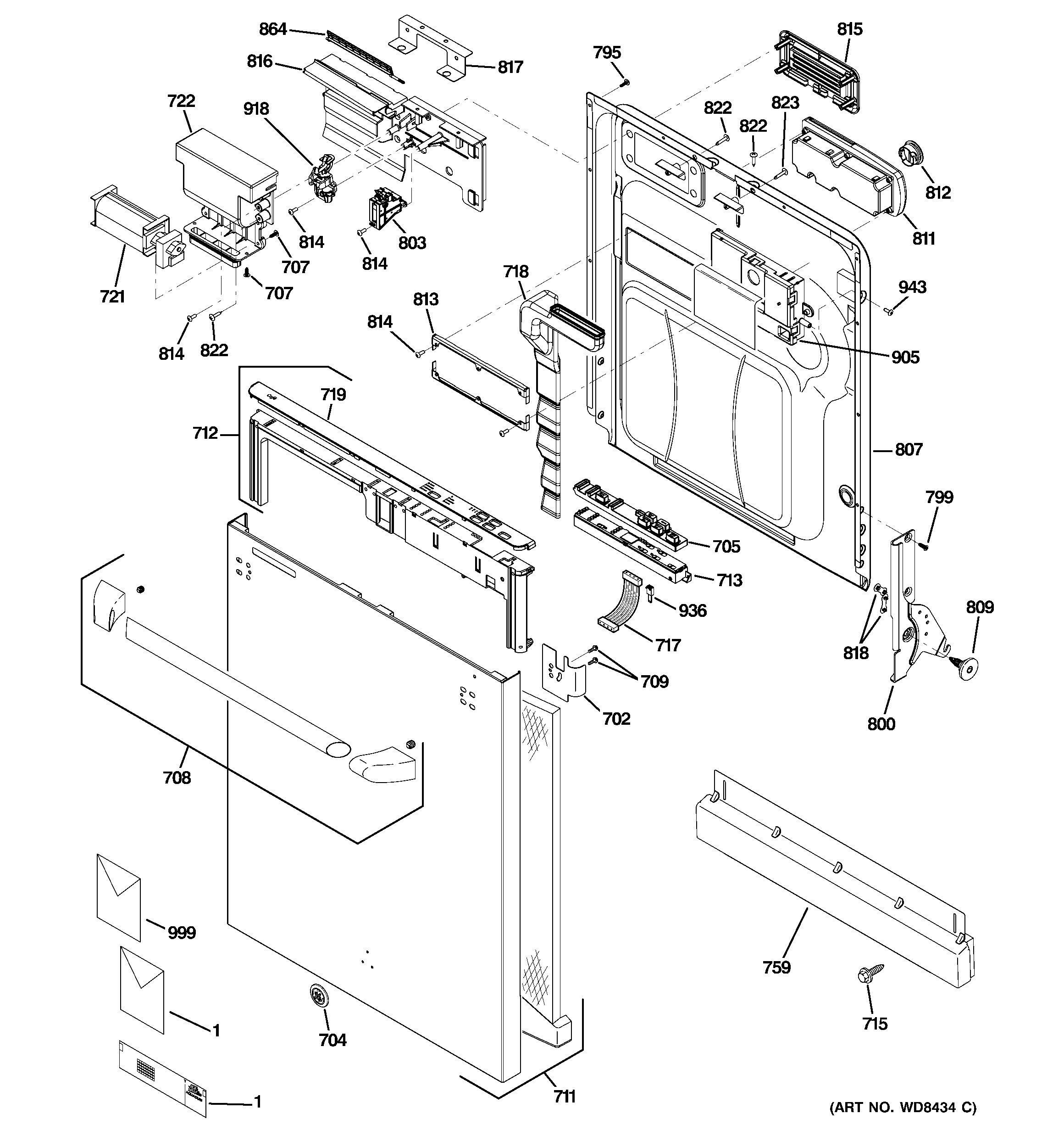 Escutcheon & door assembly