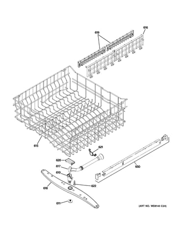 Upper rack assembly