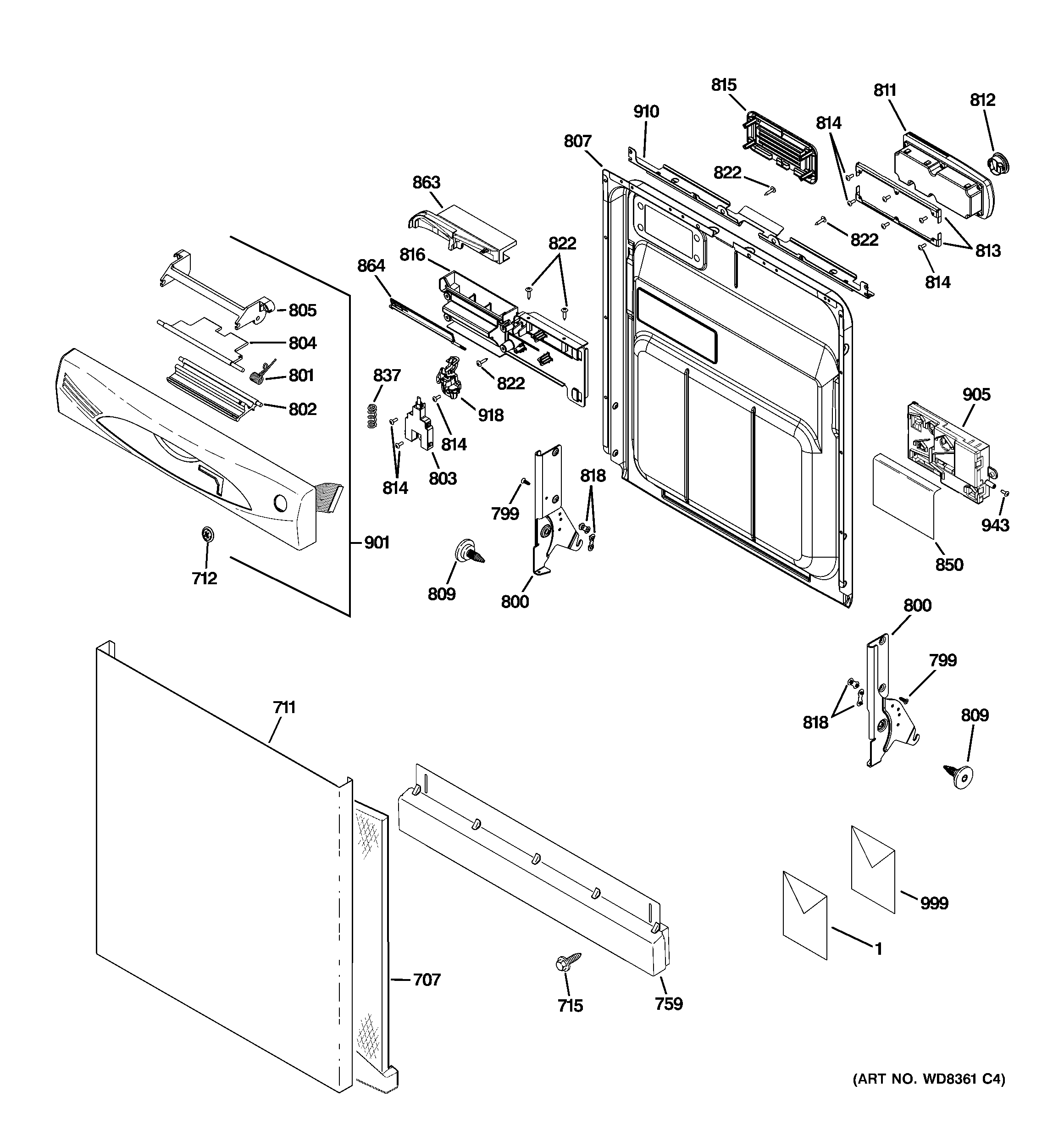 Escutcheon & door assembly