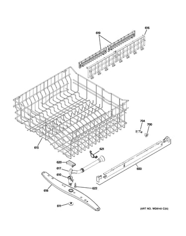 Upper rack assembly