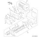 GE PFCF1RKZAWW ice maker & dispenser diagram