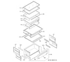 GE ZISS480DXBSS fresh food shelves diagram