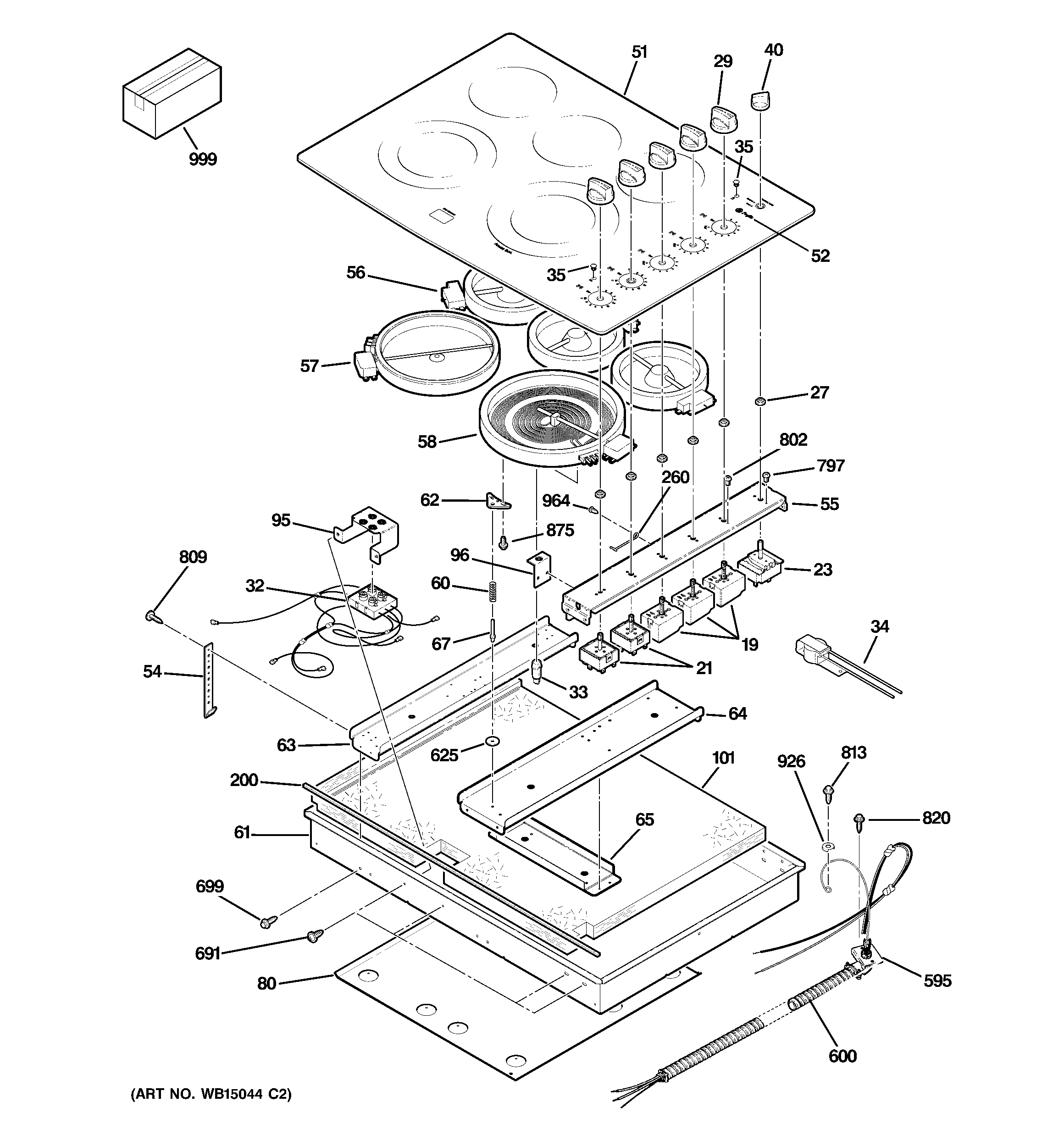 Control panel & cooktop
