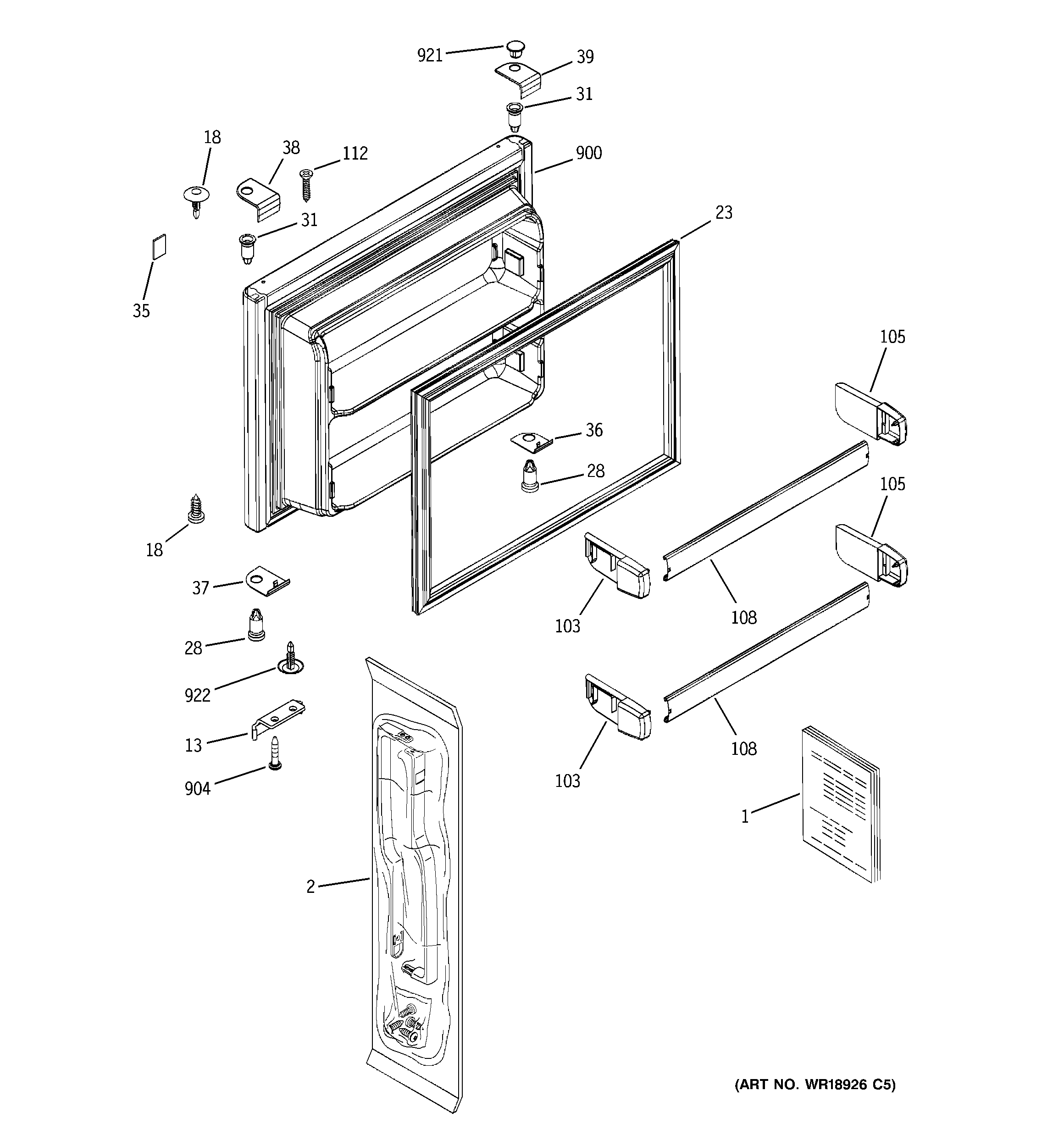 Freezer door