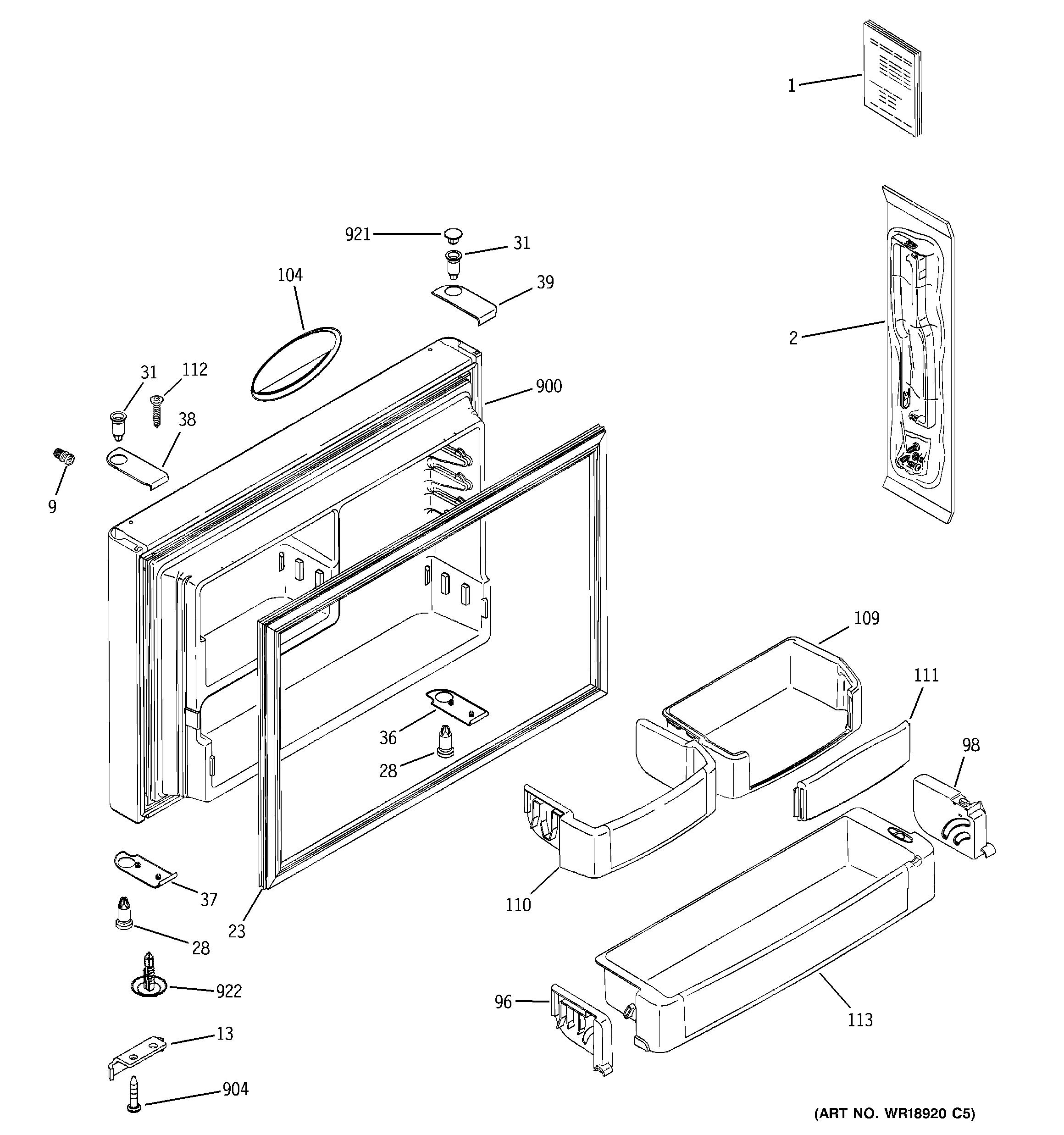 Freezer door