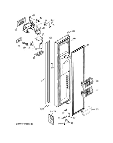 Freezer door