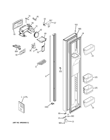 Freezer door