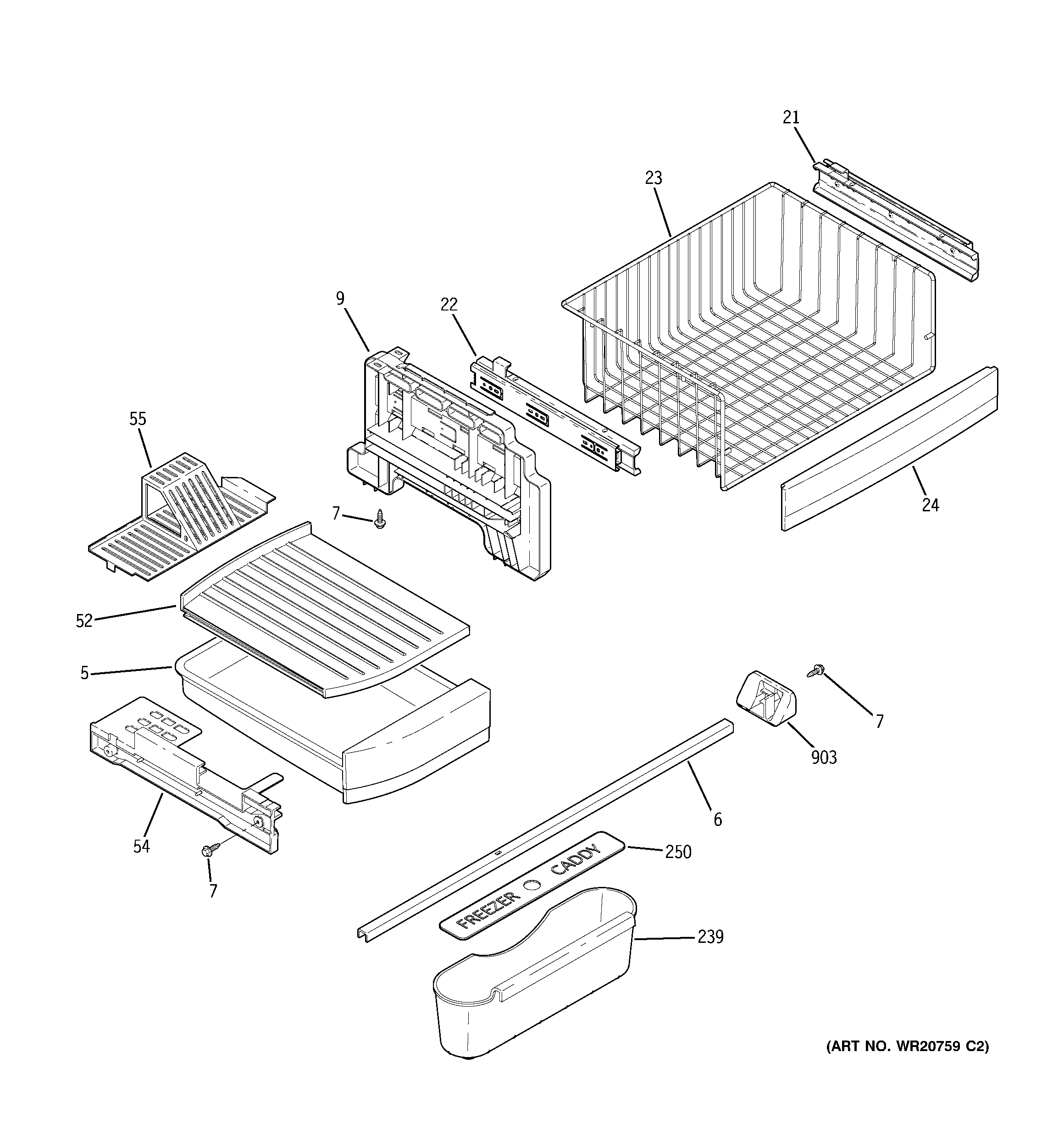 Freezer shelves