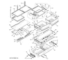 GE PFCS1RKZHSS fresh food shelves diagram