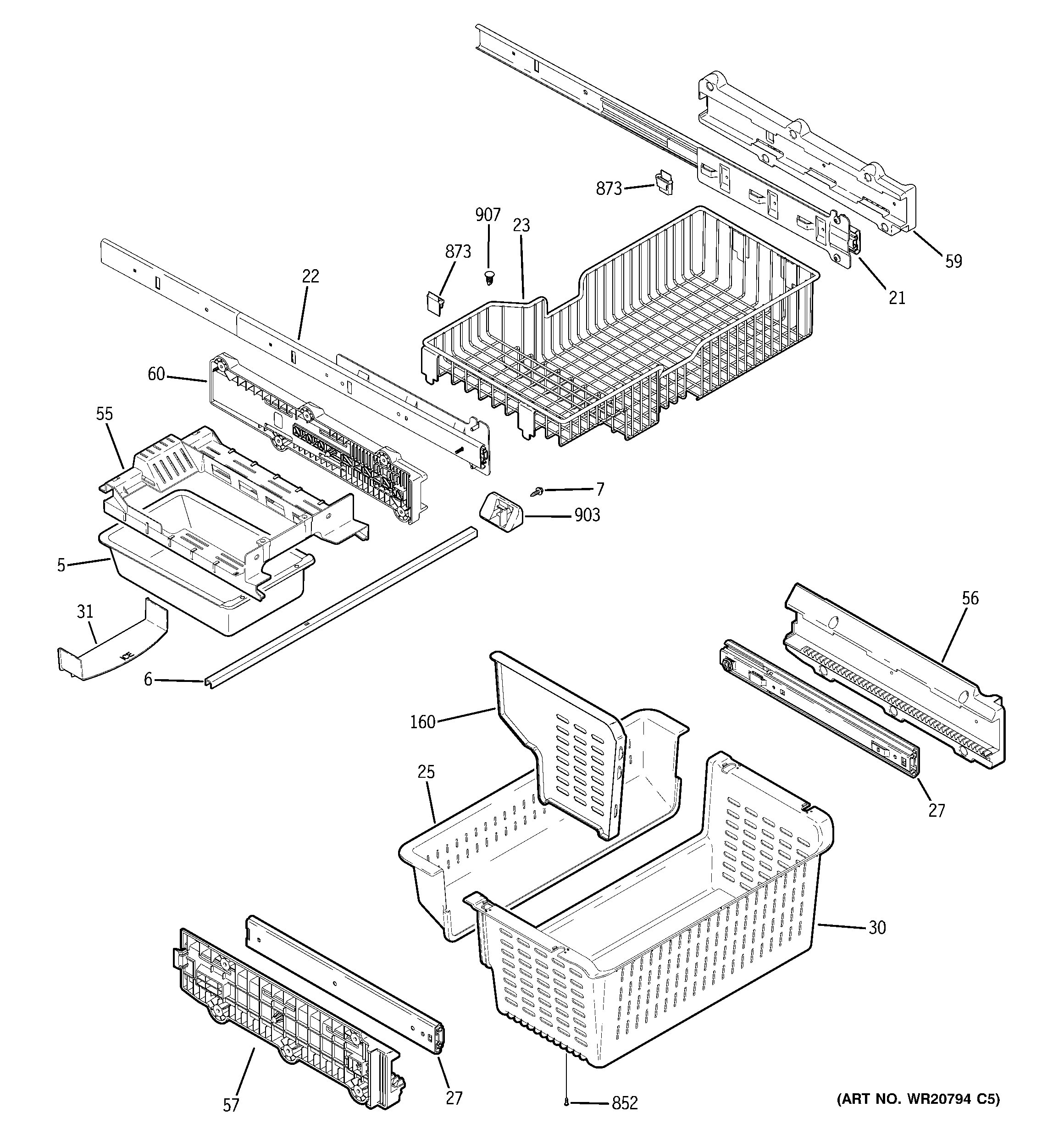 Freezer shelves