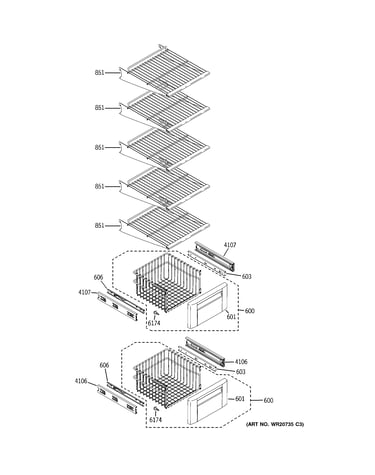 Freezer shelves
