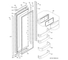 GE ZISW360DXB fresh food door diagram
