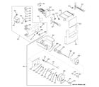 GE ZISW360DXB ice maker & dispenser diagram
