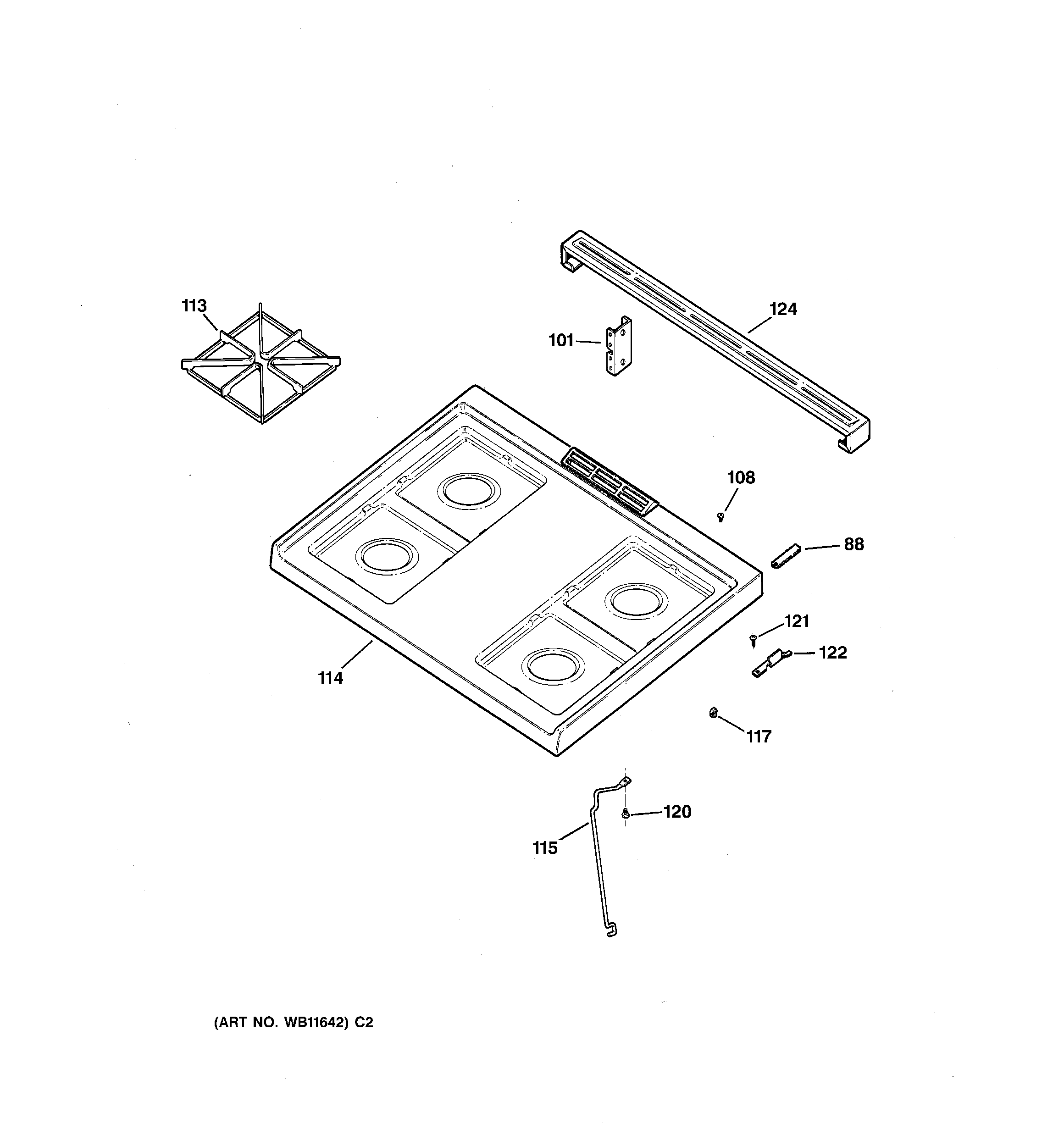 Control panel & cooktop
