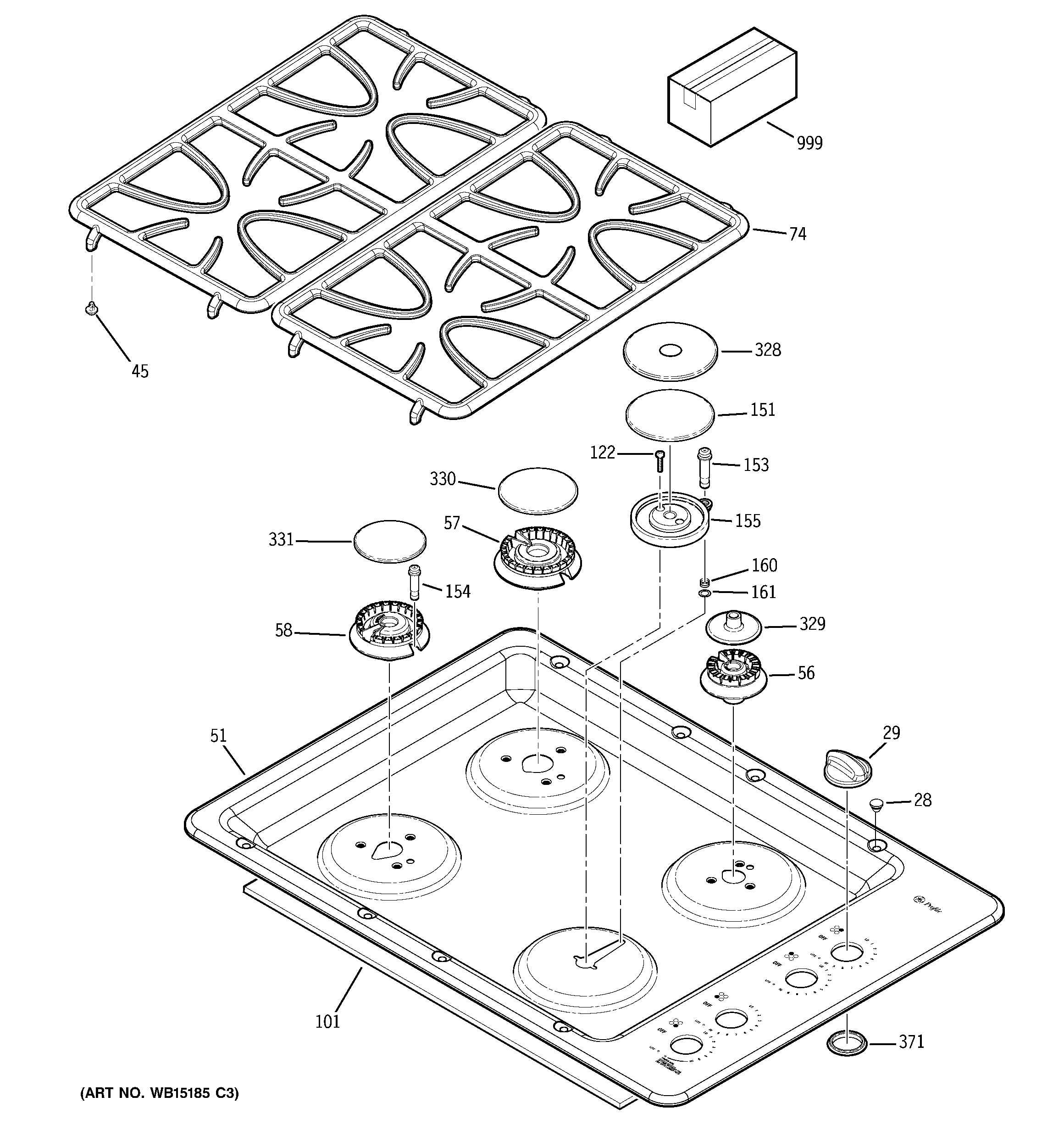 Control panel & cooktop