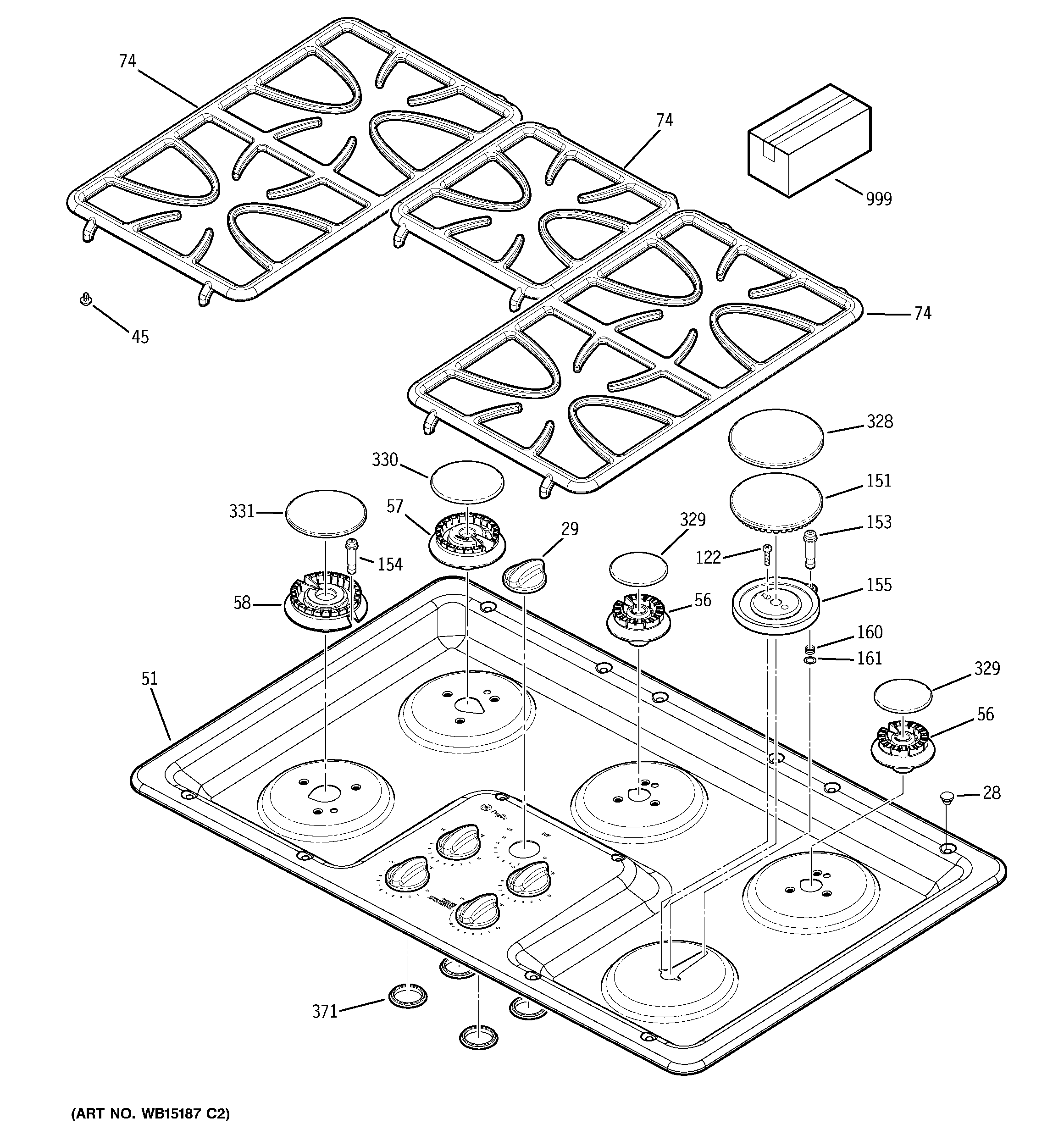 Control panel & cooktop