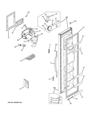 Freezer door