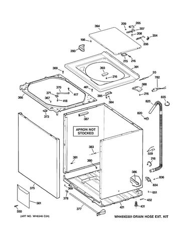 Cabinet, cover & top panel