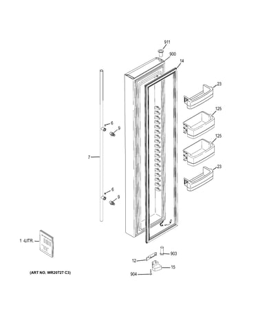 Freezer door