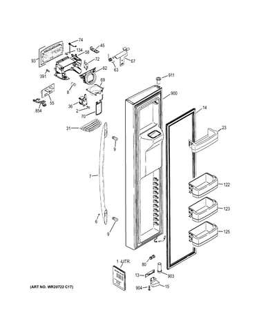 Freezer door