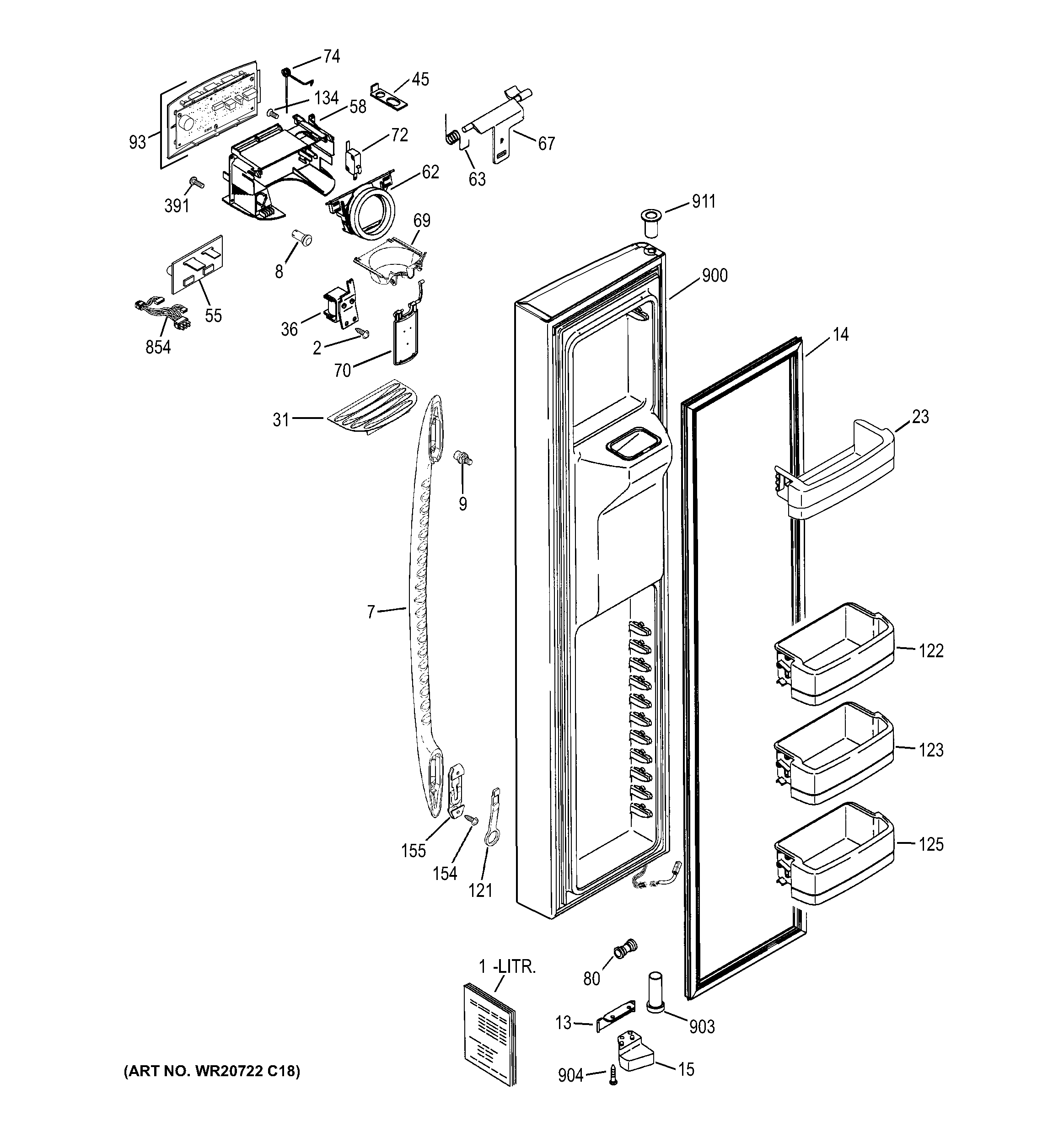 Freezer door