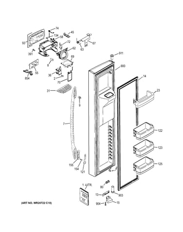 Freezer door