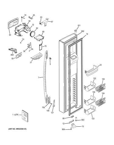Freezer door