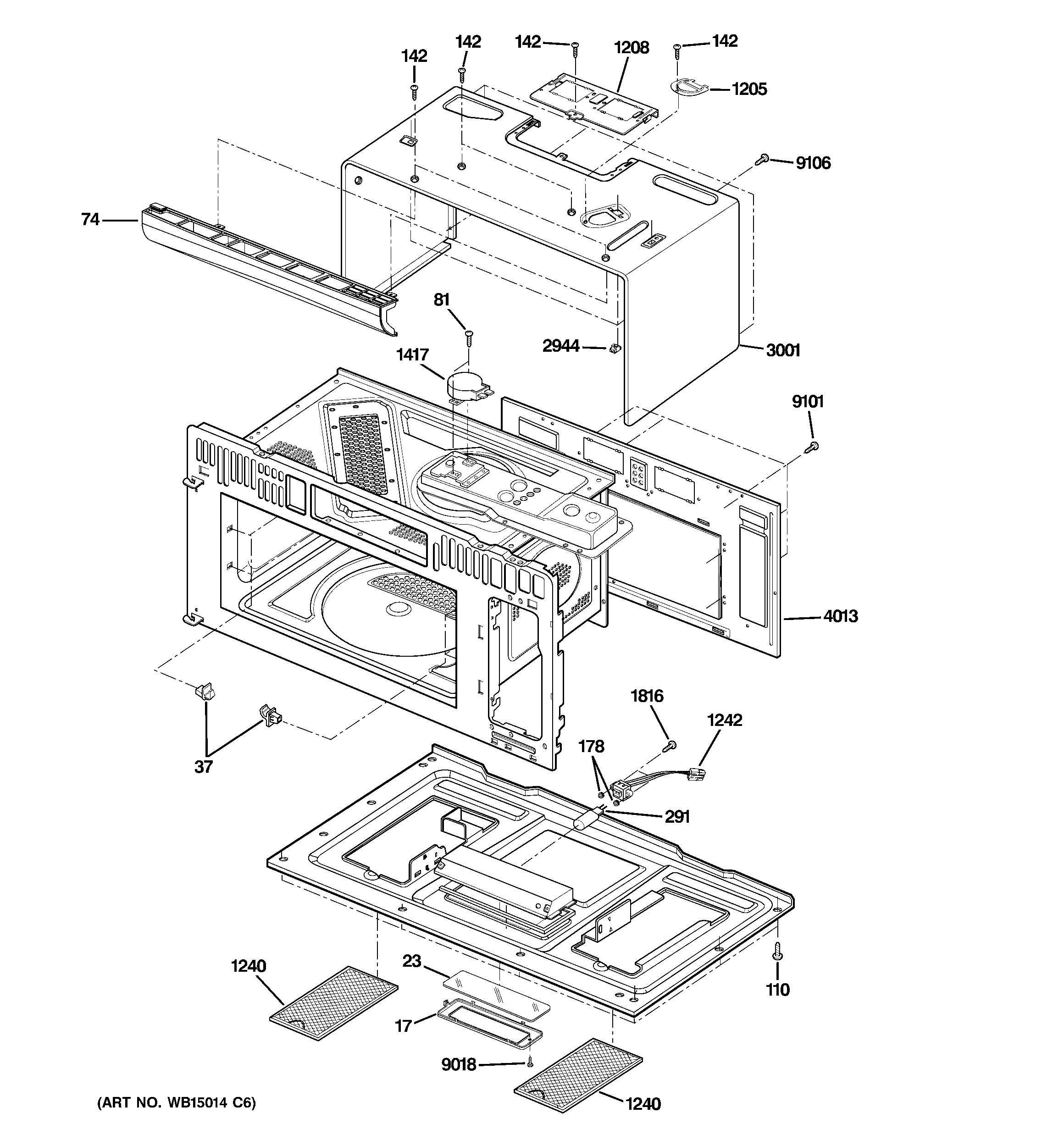 Oven cavity parts