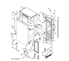 GE ZDIC150WBB cabinet, liner & door parts diagram