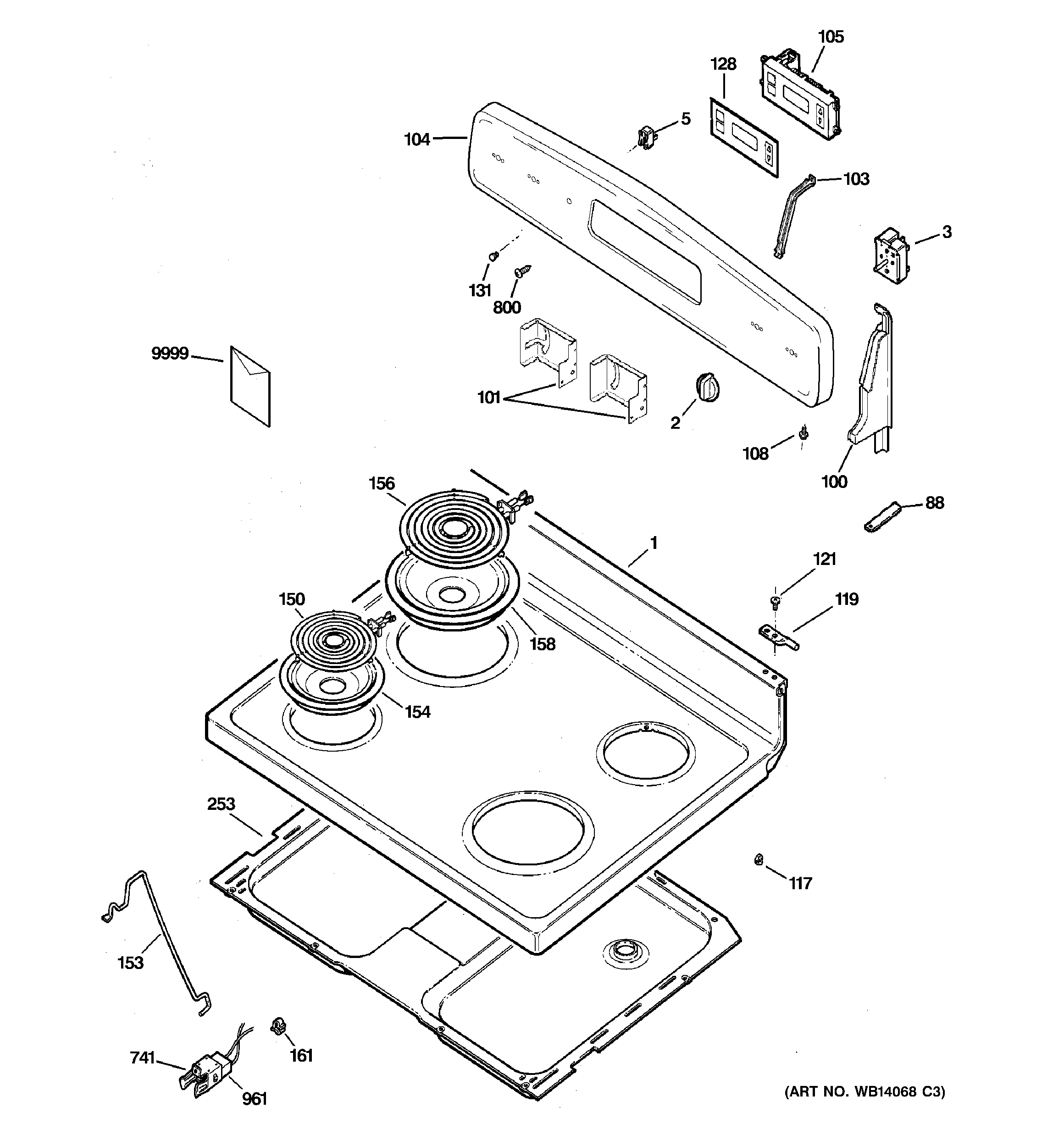 CONTROL PANEL & COOKTOP