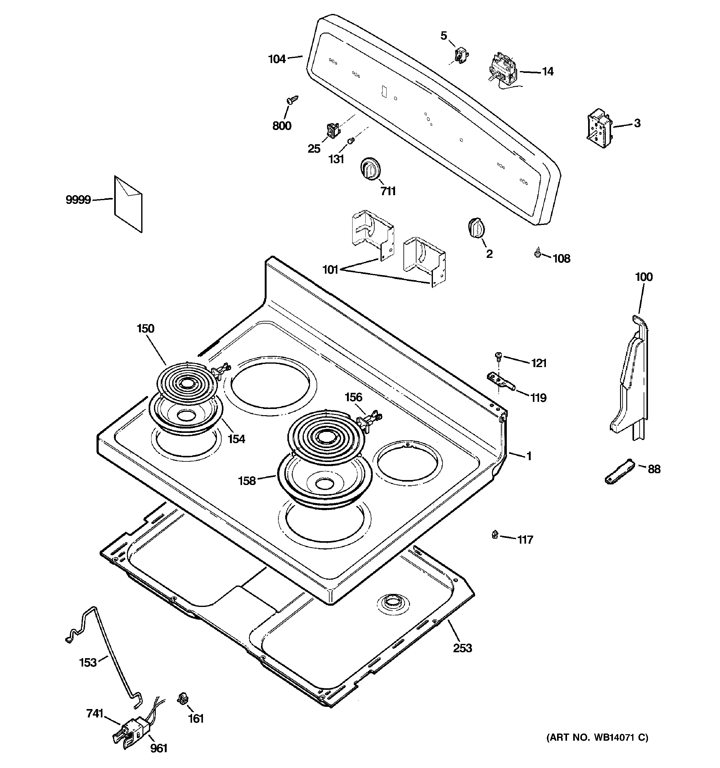 CONTROL PANEL & COOKTOP