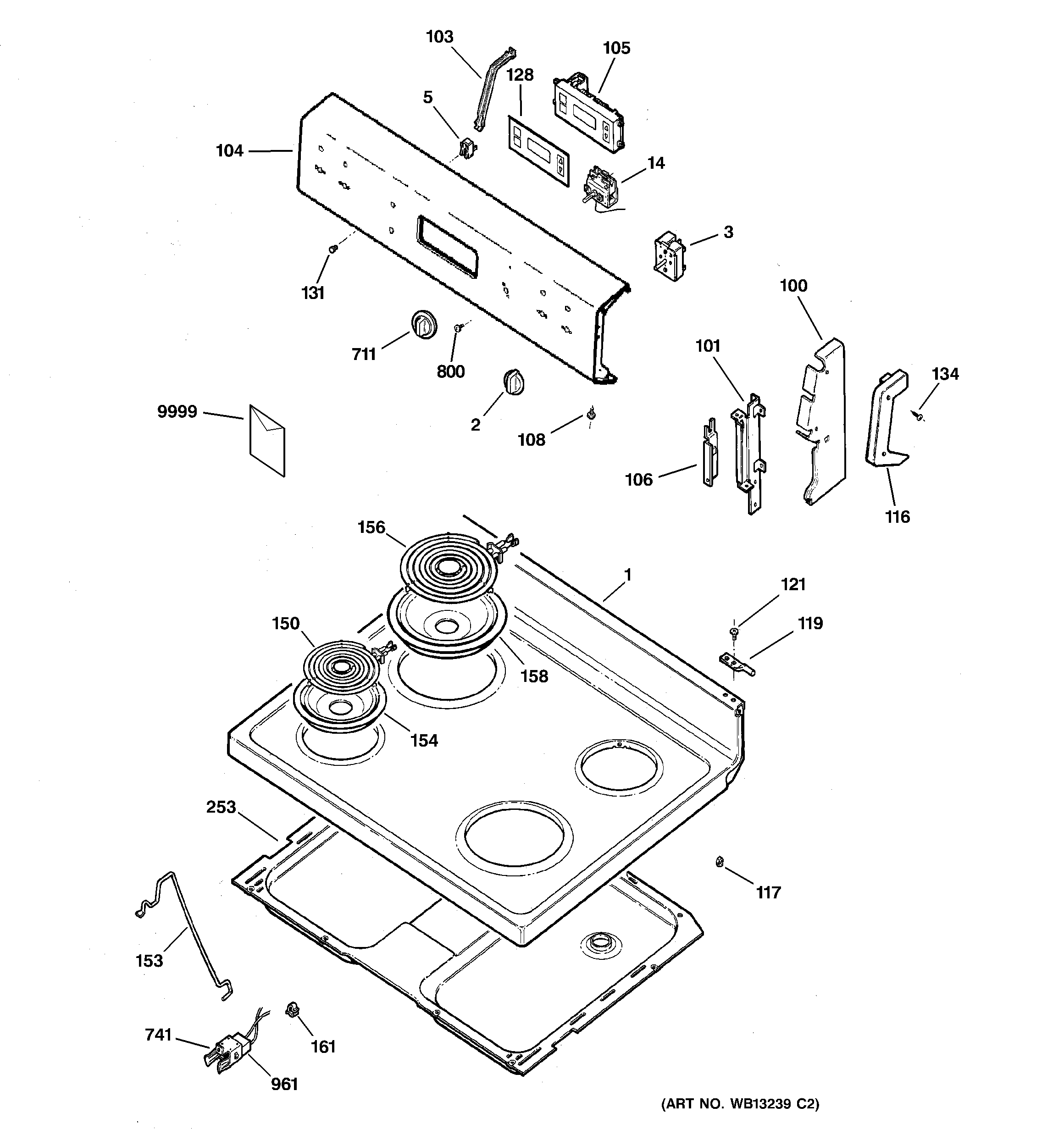 CONTROL PANEL & COOKTOP